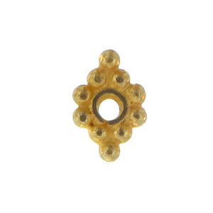 Sterling Silver Gold Plated / Vermeil, 8.0mm Width by 5.2mm Length by 1.5mm Height, Daisy Bead. Quantity per pack: 39 Pieces.