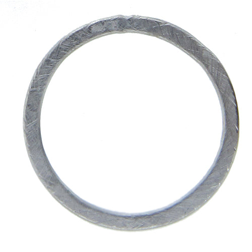Silver Filled, 22.6mm Width / Height, Matte Circle Connector. Quantity Per Pack: 2 Pieces.