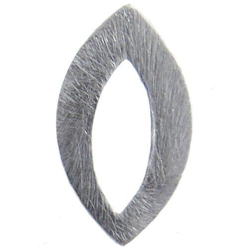 Silver Filled, 11.5mm Width by 0.7mm Length by 20.5mm Height, Matte Marquise Connector. Quantity Per Pack: 2 Pieces.