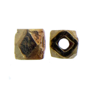 Brass, 5.0mm Width by 5.0mm Length by 4.3mm Height, Nugget Bead. Quantity per pack: 49 Pieces.