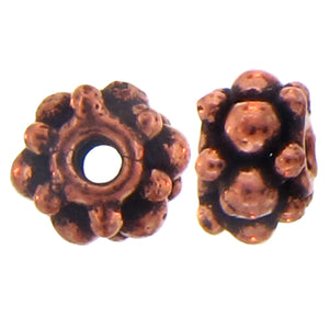 Copper, 8.6mm Width by 7.8mm Length by 5.6mm Height, Fancy Bead. Quantity per pack: 39 Pieces.