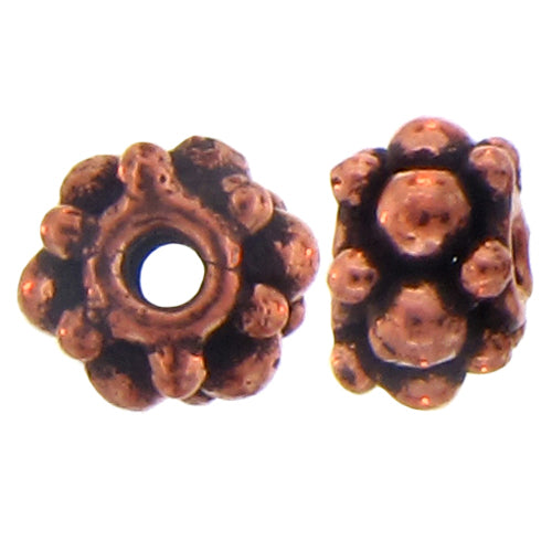 Copper, 8.6mm Width by 7.8mm Length by 5.6mm Height, Fancy Bead. Quantity per pack: 39 Pieces.