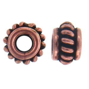 Copper, 5.9mm Width by 6.0mm Length by 4.0mm Height, Fancy Bead. Quantity per pack: 51 Pieces.