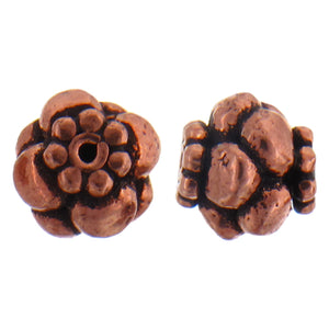 Copper, 8.5mm Width by 8.7mm Length by 7.4mm Height, Fancy Bead. Quantity per pack: 27 Pieces.