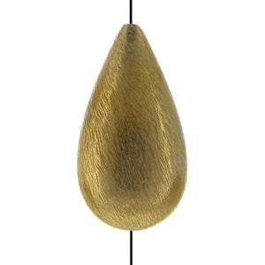 Brass, 9.0mm Width by 8.9mm Length by 15.0mm Height, Matte Teardrop Bead. Quantity per pack: 14 Pieces.