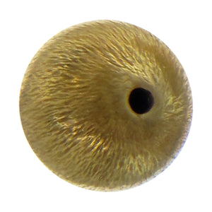 Brass, 12.0mm Width by 12.0mm Length by 11.6mm Height, Matte Round Bead. Quantity per pack: 18 Pieces.