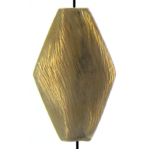 Brass, 10.0mm Width by 3.6mm Length by 16.6mm Height, Matte Diamond Bead. Quantity per pack: 12 Pieces.