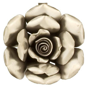 Fine Silver, Hill Tribe, 39.0mm Width by 14.8mm Length by 44.8mm Height, Flower Pendant. Quantity Per Pack: 1 Piece.