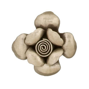 Fine Silver, Hill Tribe, 29.3mm Width by 12.9mm Length by 29.6mm Height, Flower Pendant. Quantity Per Pack: 1 Piece.