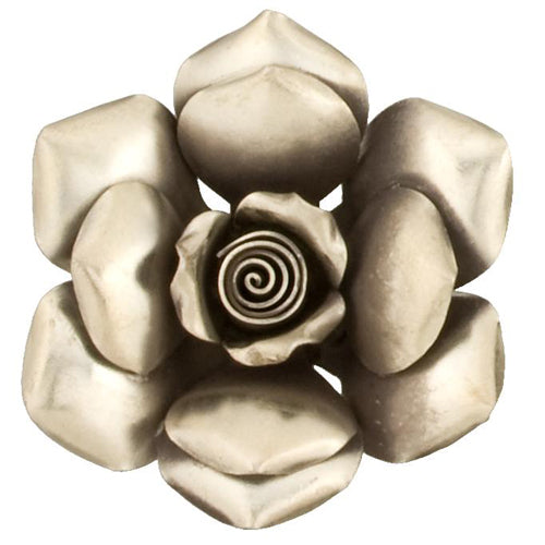 Fine Silver, Hill Tribe, 50.1mm Width by 17.2mm Length by 53.8mm Height, Flower Pendant. Quantity Per Pack: 1 Piece.