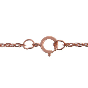 Rose Gold Filled, 1.2mm Width / Length, 16 Inch Round Regular Rope Chain with 5.5mm Width / Length by 1.4mm Thick, Smooth Spring Ring Clasp. Quantity Per Pack: 1 Piece.