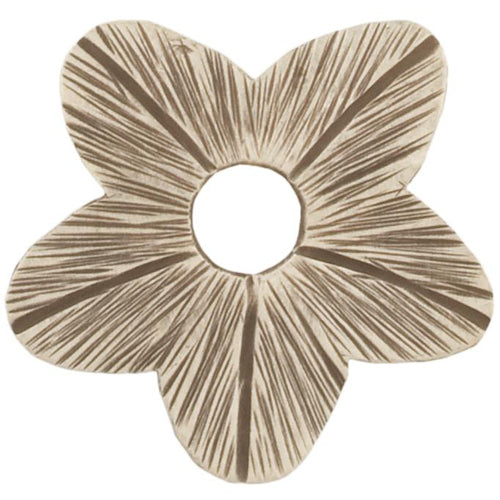 Fine Silver, Hill Tribe, 54.7mm Width by 1.1mm Length by 53.1mm Height, Flower Pendant. Quantity Per Pack: 1 Piece.