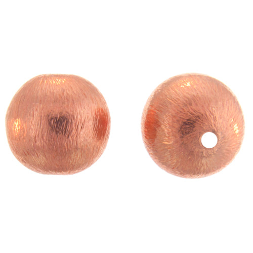 Copper, 13.0mm Width / Length / Height, Matte Round Bali Bead. Quantity per pack: 17 Pieces.