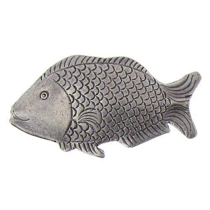 Fine Silver, Hill Tribe Bead, 28.6mm Width by 9.7mm Length by 51.5mm Height, Stamped Fish Animal Bead. Quantity per pack: 1 Piece.