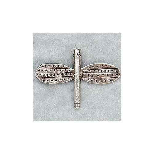 Fine Silver, Hill Tribe Bead, 43.3mm Width by 4.4mm Length by 26.3mm Height, Stamped Insect Dragonfly Bead. Quantity per pack: 2 Pieces.