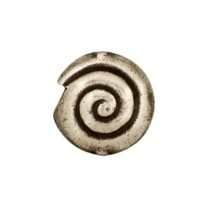 Fine Silver, Hill Tribe Bead, 20.3mm Width by 10.3mm Length by 20.6mm Height, Shell Bead. Quantity per pack: 2 Pieces.