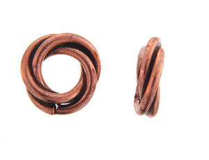 Copper, 7.87mm Width by 1.87mm Thickness, Love Knot Bali Bead. Quantity per pack: 100 Pieces.