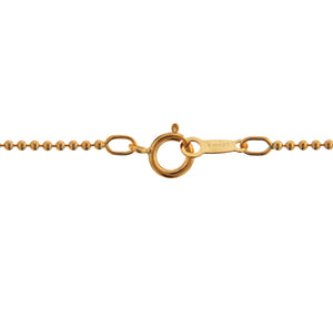 Gold Filled, 1.2mm Width / Length, 18 Inch Regular Round Ball Chain with 6.0mm Width / Length by 1.4mm Thick, Smooth Spring Ring Clasp. Quantity Per Pack: 1 Piece.