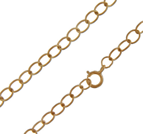 Gold Filled, 1.5mm Width / Length, 24 Inch Regular Round Ball Chain with 6.0mm Width / Length by 1.4mm Thick, Smooth Spring Ring Clasp. Quantity Per Pack: 1 Piece.