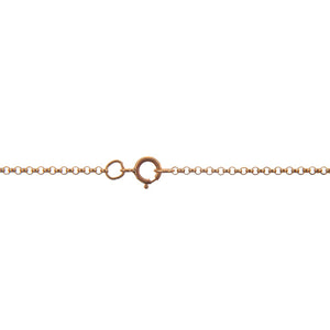 Gold Filled, 1.4mm Width / Length, 18 Inch Flat Regular Rollo Chain with 5.0mm Width / Length by 1.0mm Thick, Smooth Spring Ring Clasp. Quantity Per Pack: 1 Piece.