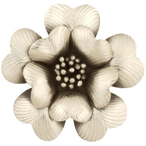 Fine Silver, Hill Tribe, 61.6mm Width by 12.1mm Length by 59.7mm Height, Flower Pendant. Quantity Per Pack: 1 Piece.