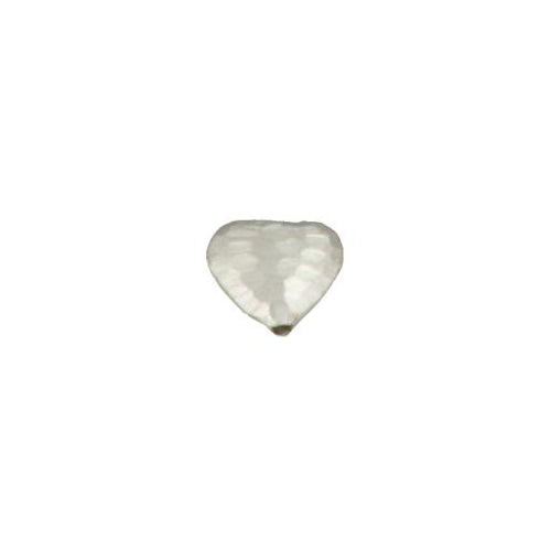 Fine Silver, Hill Tribe Bead, 15.7mm Width by 6.8mm Length by 13.9mm Height, Textured Heart Bead. Quantity per pack: 5 Pieces.