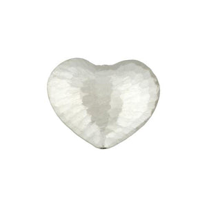 Fine Silver, Hill Tribe Bead, 40.3mm Width by 12.7mm Length by 32.4mm Height, Textured Heart Bead. Quantity per pack: 1 Piece.