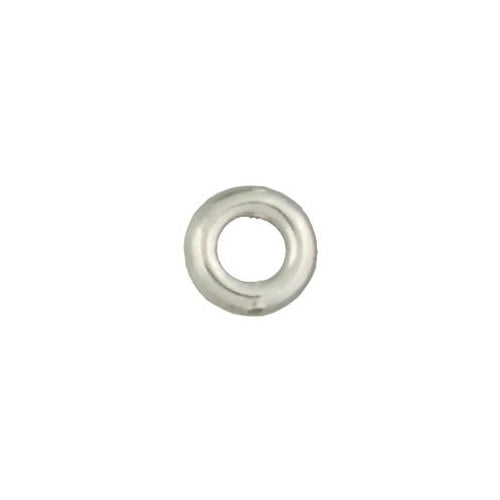 Fine Silver, Hill Tribe Bead, 15.6mm Width by 4.1mm Length by 15.4mm Height, Round Bead With 8.3mm Opening. Quantity per pack: 4 Pieces.