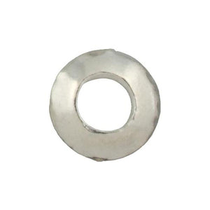 Fine Silver, Hill Tribe Bead, 24.1mm Width by 9.1mm Length by 24.2mm Height, Round Bead With 12.4mm Opening. Quantity per pack: 2 Pieces.