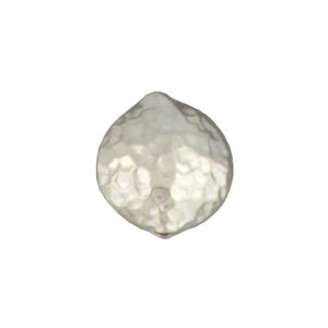 Fine Silver, Hill Tribe Bead, 17.6mm Width by 7.9mm Length by 18.0mm Height, Hammered Round Bead. Quantity per pack: 3 Pieces.