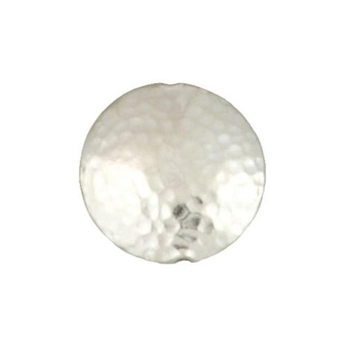 Fine Silver, Hill Tribe Bead, 24.1mm Width by 8.3mm Length by 24.2mm Height, Hammered Round Bead. Quantity per pack: 1 Piece.