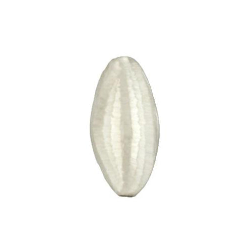 Fine Silver, Hill Tribe Bead, 12.1mm Width by 6.6mm Length by 23.7mm Height, Textured Oval Bead. Quantity per pack: 3 Pieces.