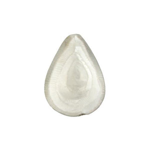 Fine Silver, Hill Tribe Bead, 21.0mm Width by 9.2mm Length by 29.7mm Height, Textured Teardrop Bead. Quantity per pack: 2 Pieces.