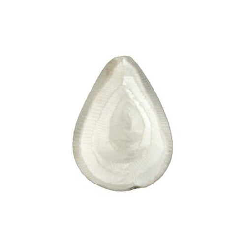 Fine Silver, Hill Tribe Bead, 21.0mm Width by 9.2mm Length by 29.7mm Height, Textured Teardrop Bead. Quantity per pack: 2 Pieces.