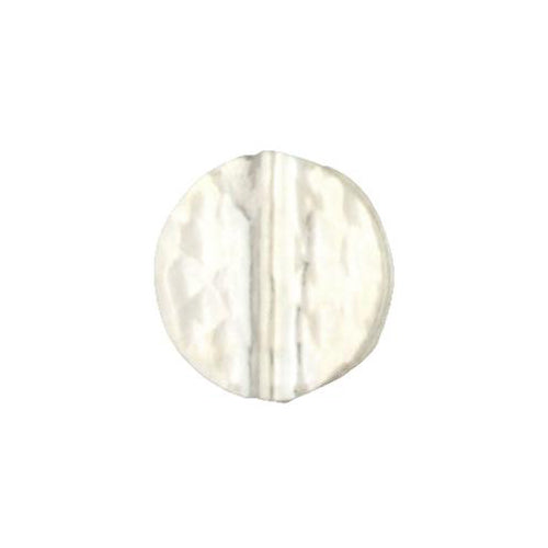 Fine Silver, Hill Tribe Bead, 18.9mm Width by 4.5mm Length by 19.2mm Height, Hammered Round Bead. Quantity per pack: 4 Pieces.