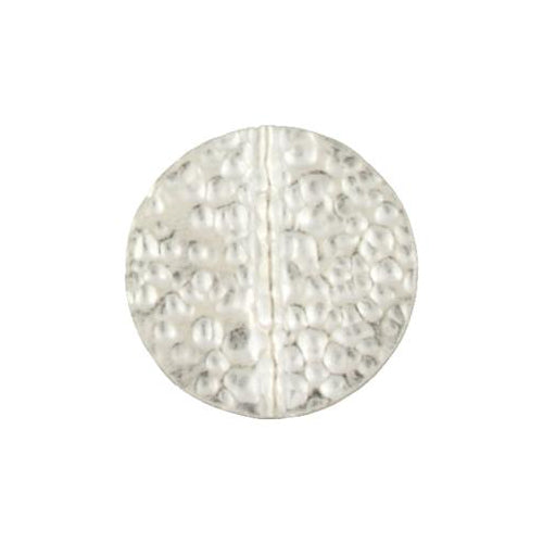 Fine Silver, Hill Tribe Bead, 29.5mm Width by 4.0mm Length by 29.8mm Height, Hammered Round Bead. Quantity per pack: 1 Piece.