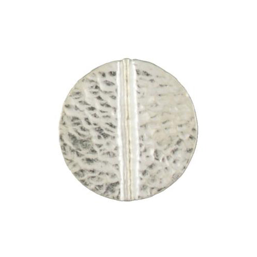 Fine Silver, Hill Tribe Bead, 31.7mm Width by 4.3mm Length by 32.0mm Height, Hammered Round Bead. Quantity per pack: 1 Piece.