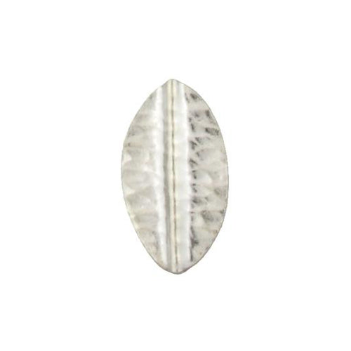 Fine Silver, Hill Tribe Bead, 18.9mm Width by 4.5mm Length by 33.6mm Height, Hammered Oval Bead. Quantity per pack: 2 Pieces.