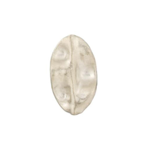 Fine Silver, Hill Tribe Bead, 13.5mm Width by 3.3mm Length by 22.1mm Height, Textured Oval Bead. Quantity per pack: 4 Pieces.