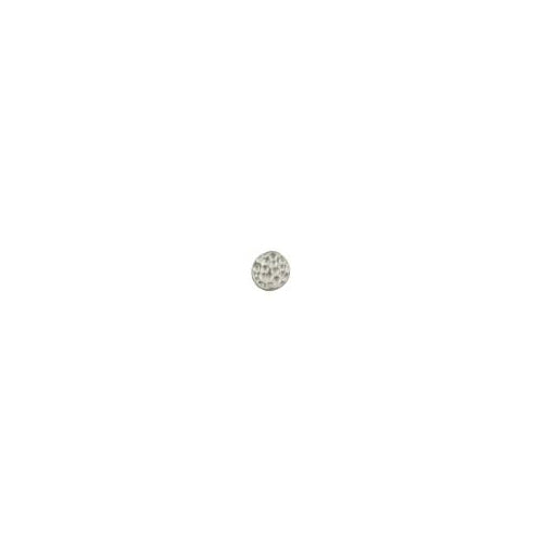 Fine Silver, Hill Tribe Bead, 11.8mm Width by 5.0mm Length by 11.6mm Height, Hammered Round Bead. Quantity per pack: 4 Pieces.