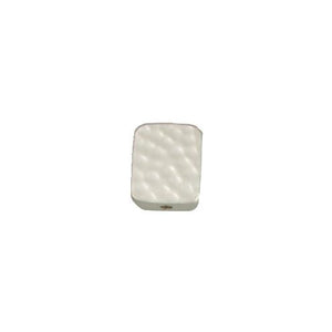 Fine Silver, Hill Tribe Bead, 9.7mm Width by 5.3mm Length by 12.4mm Height, Hammered Rectangle Bead. Quantity per pack: 3 Pieces.