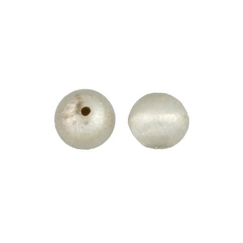 Fine Silver, Hill Tribe Bead, 10.3mm Width by 10.3mm Length by 9.4mm Height, Textured Round Bead. Quantity per pack: 4 Pieces.