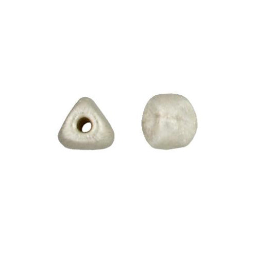 Fine Silver, Hill Tribe Bead, 8.7mm Width by 8.7mm Length by 8.8mm Height, Textured Triangle Bead. Quantity per pack: 5 Pieces.