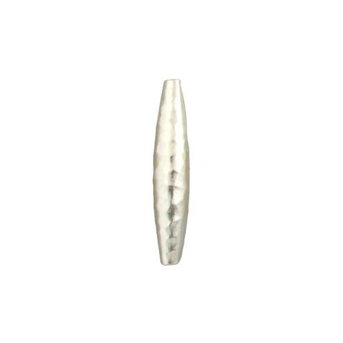 Fine Silver, Hill Tribe Bead, 8.4mm Width by 8.4mm Length by 42.7mm Height, Hammered Tube Bead. Quantity per pack: 2 Pieces.