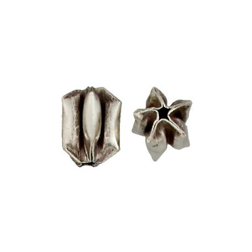 Fine Silver, Hill Tribe Bead, 12.1mm Width by 12.3mm Length by 16.1mm Height, Fancy Oval Bead. Quantity per pack: 3 Pieces.