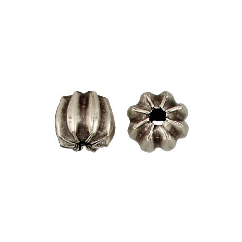 Fine Silver, Hill Tribe Bead, 16.3mm Width by 16.6mm Length by 13.5mm Height, Fancy Round Bead. Quantity per pack: 3 Pieces.