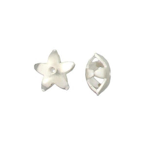 Fine Silver, Hill Tribe Bead, 12.0mm Width by 12.0mm Length by 7.3mm Height, Star Bead. Quantity per pack: 6 Pieces.