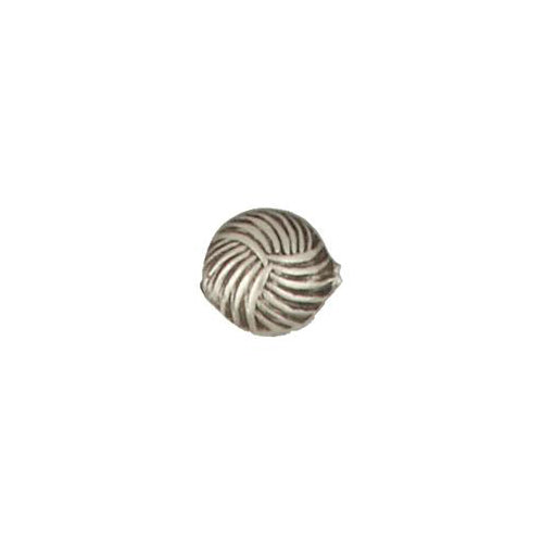 Fine Silver, Hill Tribe Bead, 13.7mm Width by 8.4mm Length by 13.9mm Height, Stamped Round Bead. Quantity per pack: 4 Pieces.