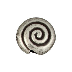 Fine Silver, Hill Tribe Bead, 29.0mm Width by 12.1mm Length by 29.5mm Height, Shell Bead. Quantity per pack: 1 Piece.