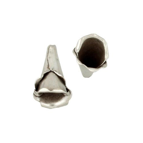 Fine Silver, Hill Tribe Bead, 19.3mm Width by 16.7mm Length by 24.8mm Height, Fancy Cone Bead. Quantity per pack: 1 Piece. Quantity per pack: 2 Pieces.